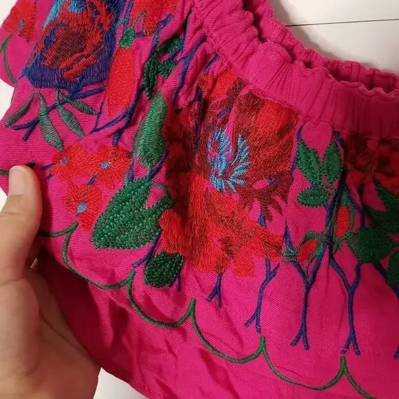 Umgee Off Shoulder Embroidered Swing Dress - Picture 3 of 6